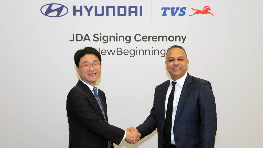 TVS Motor y Hyundai firman alianza para veh&iacute;culos el&eacute;critcos